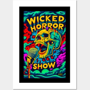 Wicked Horror Show Screaming Skull Posters and Art